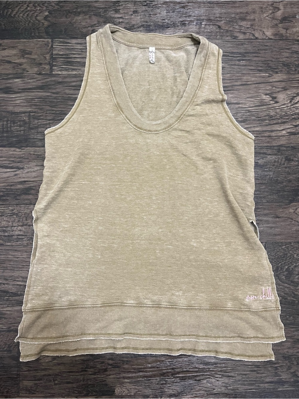 Free People Washed  Scoop Neck Tank